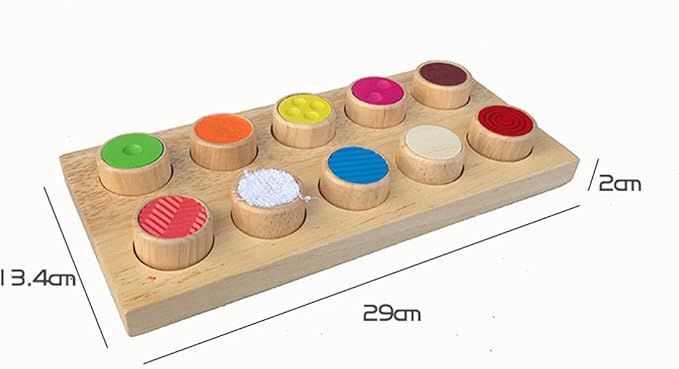 YHZAN Sensory SEN Montessori Tactile Touch & Match Sensorial Wooden Material Children's Basic Skills Development Toys for Toddlers