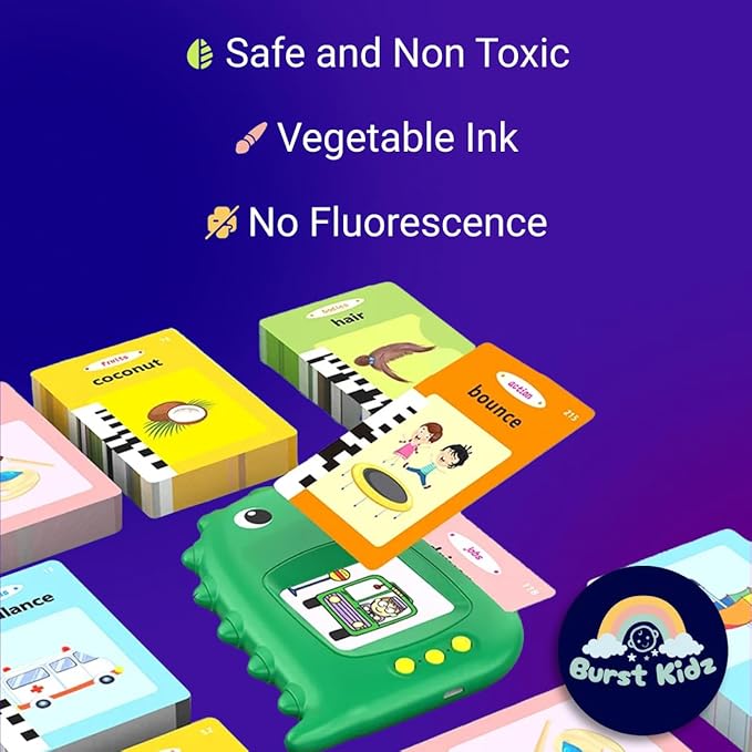 Talking Flash Cards, Educational Toys, Speech Therapy, Autism Toys, Montessori, Sight Words, Language Learning, Kids 1-6 Years Old, Alphabet, Numbers, Educational Flash Cards.