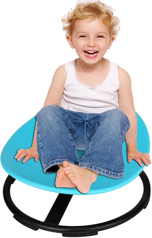 Kids Sensory Swivel Chair, Autism Spinning Chair for Kids Sensory, Sensory Toy Chair, Training Body Coordination, No Assembly Required (Blue)