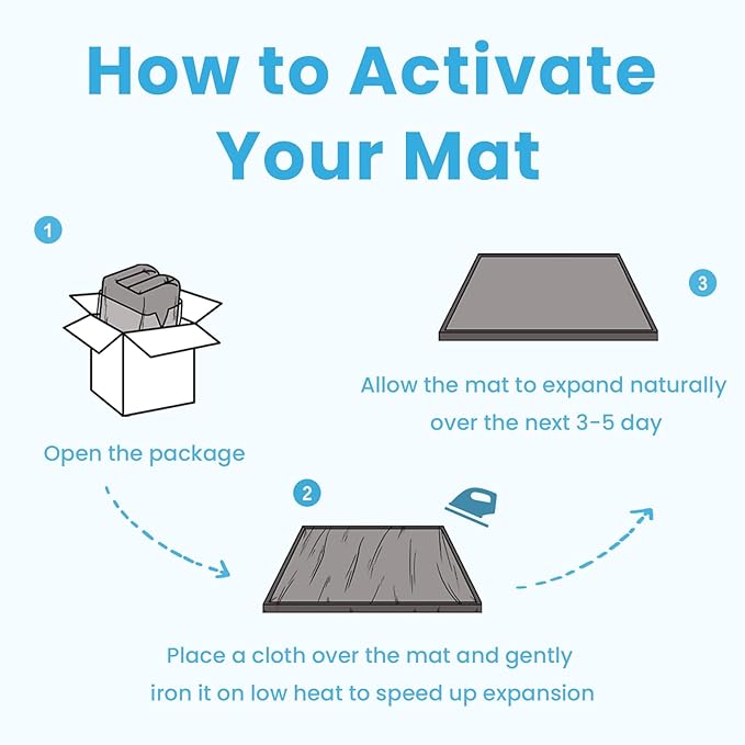 1.3" Thick Baby Play Mat for Floor, 28x72 Foam Tummy Time Mat, Padded Support Soft Plush Bedside Rugs for Infant Kids Toddler Crawling Kick Activity (Ice Blue)