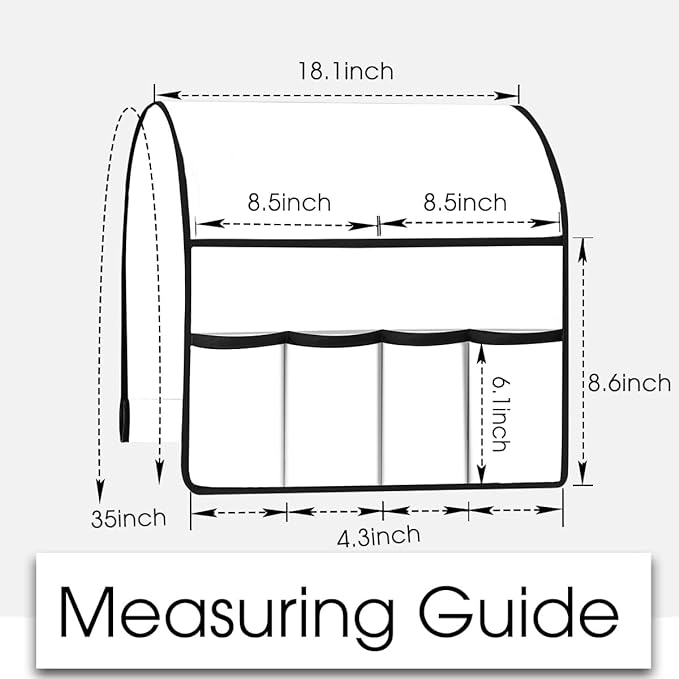 Joywell Couch Organizer Caddy Remote Control Holder for Recliner Armrest Organizer Non Slip Sofa Armchair Caddie with 6 Pocket Storage for Magazine, Tablet, Phone, iPad, Coffee