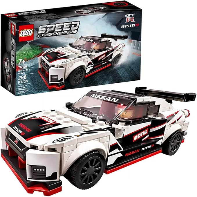 LEGO Speed Champions Nissan GT-R NISMO 76896 Toy Model Cars Building Kit Featuring Minifigure (298 Pieces)