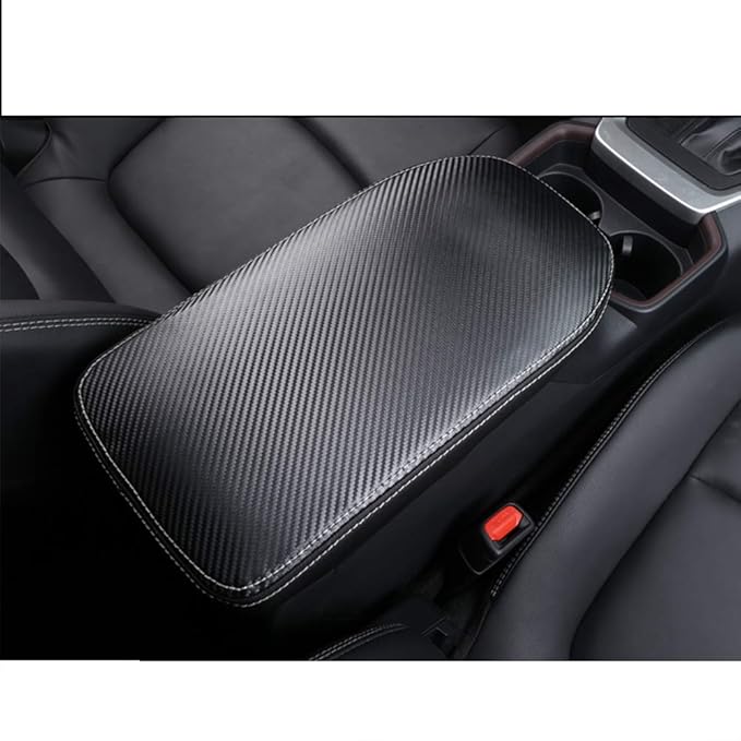 XITER Car Armrest Cover Saver, 1 Pc Center Console Pad Fit for Toyota RAV4 2019-2025, Central Console Armrest Box Protector Interior Accessories (Black carbon fibre)