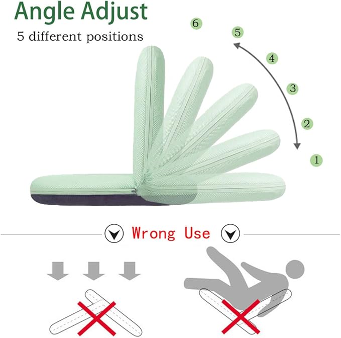 Floor Chair Floor Cushion Folding Padded Gaming Chair Adjustable 5-Position Floor Seat with Back Support for Kids Adult Great for Gaming Reading Meditating