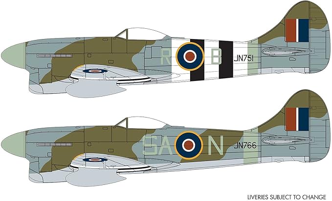 Airfix Hawker Tempest MK V 1:72 WWII British Military Aviation Plastic Model Kit A02109