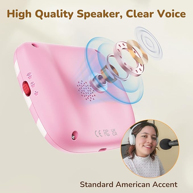 Talking Flash Cards for 2+ Toddlers Clear Voice & Thick Cards & Easy to Slide in and Out, Independent Play & Speech Development Toys, 16 Topics