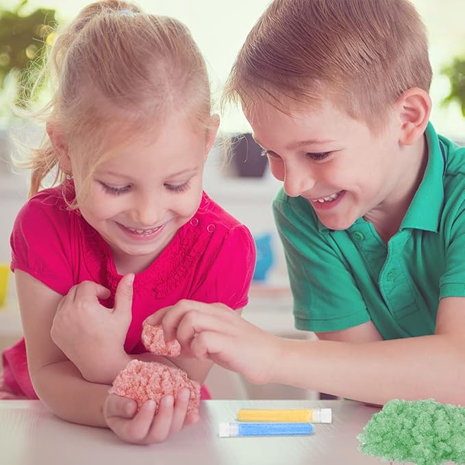 ArtCreativity Growing Snow Crystal Test Tubes, Set of 4, Science Kit for Kids, Snow Experiment Set, Educational STEM Toys for Boys and Girls, Unique Birthday Party Favors for Children