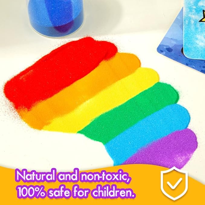 3 otters Colored Sand for Crafts, Art Sand Kit for Kid, Assorted Colors Sand for Sand Art, Supplementary Sand Art Painting, Vase Filler, Art Refill Kit (21 Bags, 4.63Lb Total)