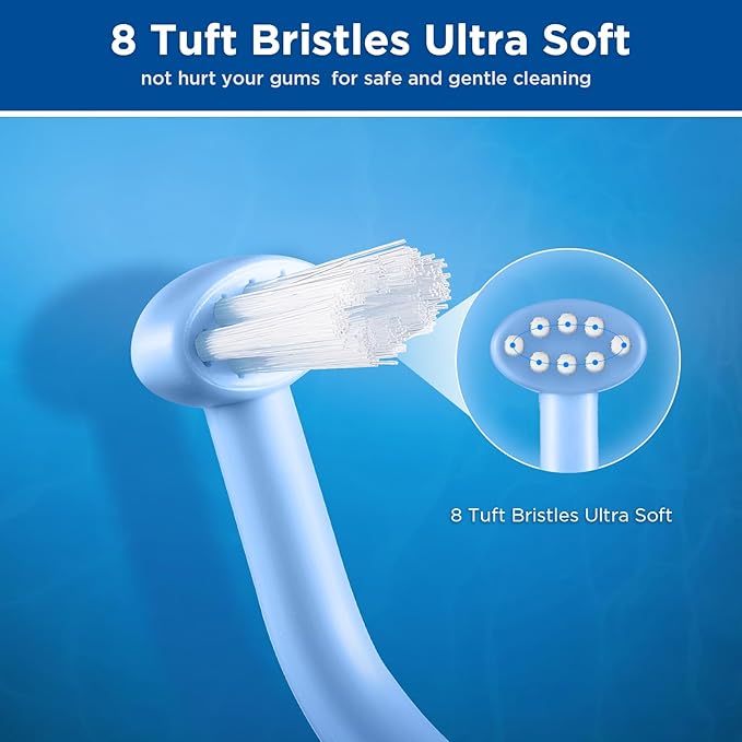 End Tuft Toothbrush, Orthodontic Toothbrush Small Head, Ultra Soft Gum Brushes for Braces, Implants, Retainers and Teeth Detail Cleaning, 6 Pcs