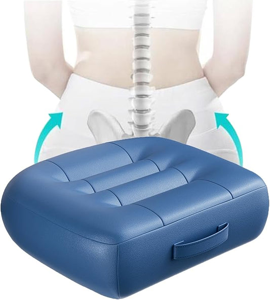 Adult Booster Seat for Car/Portable Booster Seat for Driver/Breathable Non-Slip Seat Cushions with Practical Handle for The Car, Office, Wheelchair, Broader Vision, 17.7"x15.7"x4.7"（Blue）