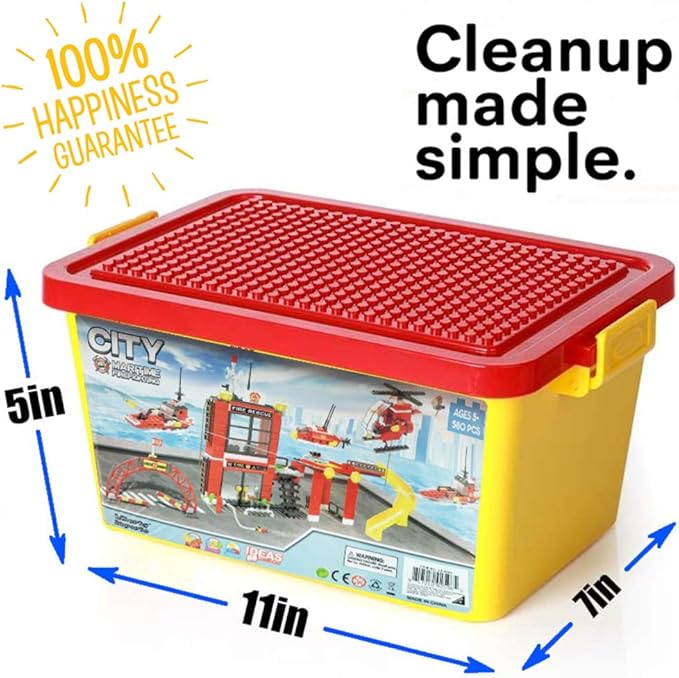 Liberty Imports STEM Building Blocks Sets, Compatible Model Building Toys Gift for Boys Age 6-12 (Fire Rescue)