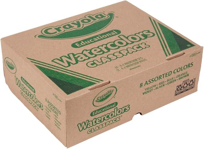 Crayola Watercolors Classpack, Bulk Paint Set For Kids, 24 Trays & 12 Refills, School Supplies