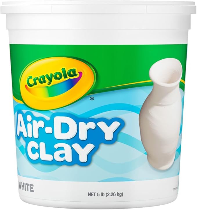 Crayola Air Dry Clay (5lbs), Natural White Modeling Clay for Kids, Sculpting Material, Bulk Craft Supplies for School Classrooms