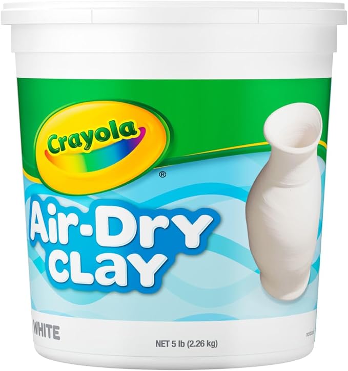 Crayola Air Dry Clay (5lbs), Natural White Modeling Clay for Kids, Sculpting Material, Bulk Craft Supplies for School Classrooms