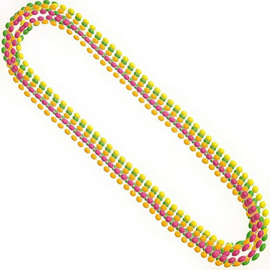 Amscan Neon Bead Necklaces - 30" - Stylish & Fun Accessory Perfect For Costume Parties, Festivals, School Events & More