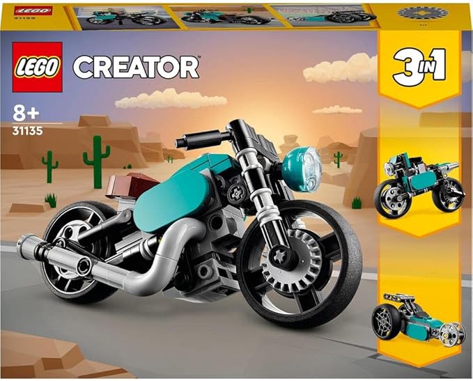 LEGO Creator Vintage Bike 31135 Toy Blocks, Present, Vehicle, Glue, Boys, Girls, Ages 8 and Up