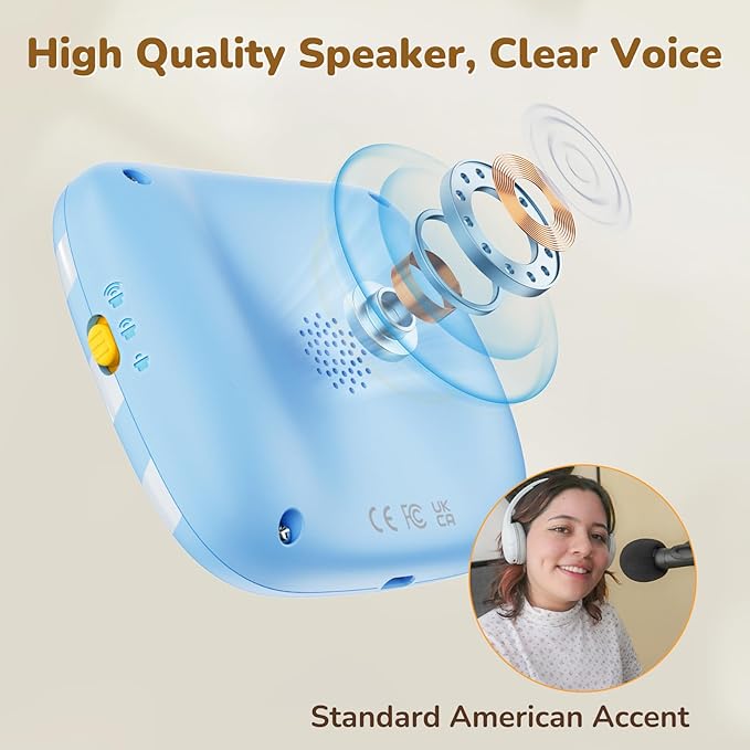 Talking Flash Cards for Toddlers 1-5 Clear Voice & Thick Cards & Easy to Slide in and Out, Independent Play & Speech Development Toys, 16 Topics