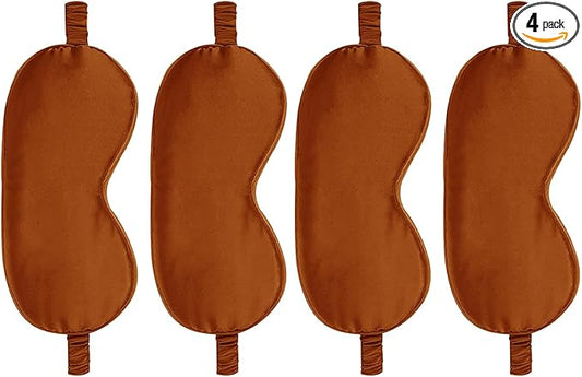 4PACK Sleep Masks Satin Eye Mask Silk Eyes Cover Silky Blindfold Blackout Eyeshade Soft Eyeshades Sleeping Covers Travel Nap