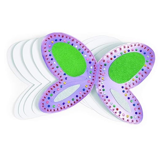 Colorations Decorate Your Own Wings Set of 12 for Kids Arts and Crafts Activity (FLYAWAY)