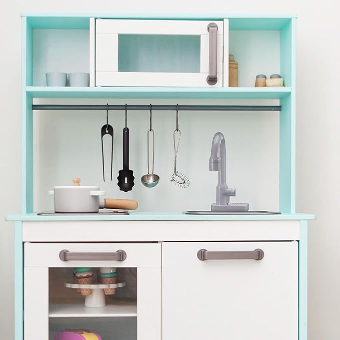 ERINGOGO 2pcs Kitchen Sink Faucet Kids Toy Replacement for Pretend Play Sinks with Running Water Faucet Toy Dishwasher Toys Play Kitchen Accessories Grey