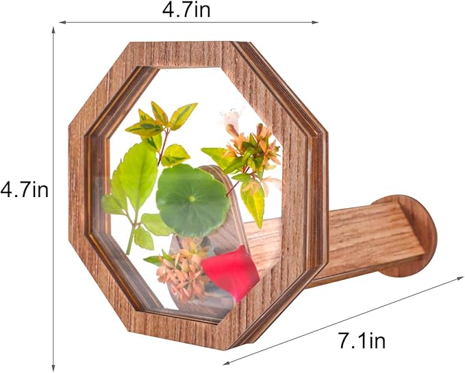 Natural DIY Kaleidoscope Kit, New Wooden Magic Rotating Kaleidoscope Making Set for Nature Lovers, Best Gift, Outdoor Classic Handmade Education Toys for Kids (2 Pcs Normal+Flower)