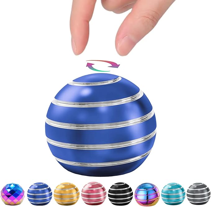 Kryfa Fidget Toys, 1.54" Kinetic Desk Toys for Office for Adults, Fidgets Stocking Stuffers for Kids Party Favors, Autism Sensory Toy for Kids Adults Girls Boys Teens (1.54", Rainbow A)