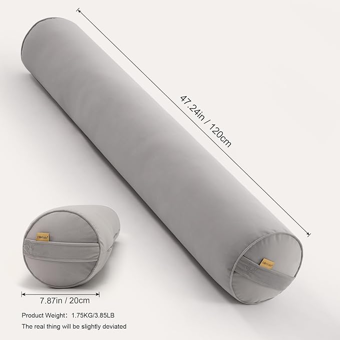 Cuddle Pillow – Body Pillow for Adults, Long Bolster Pillow for Bed, Soft & Supportive for Restful Sleep,47.24 x 7.87 Inches,Zinc Gray