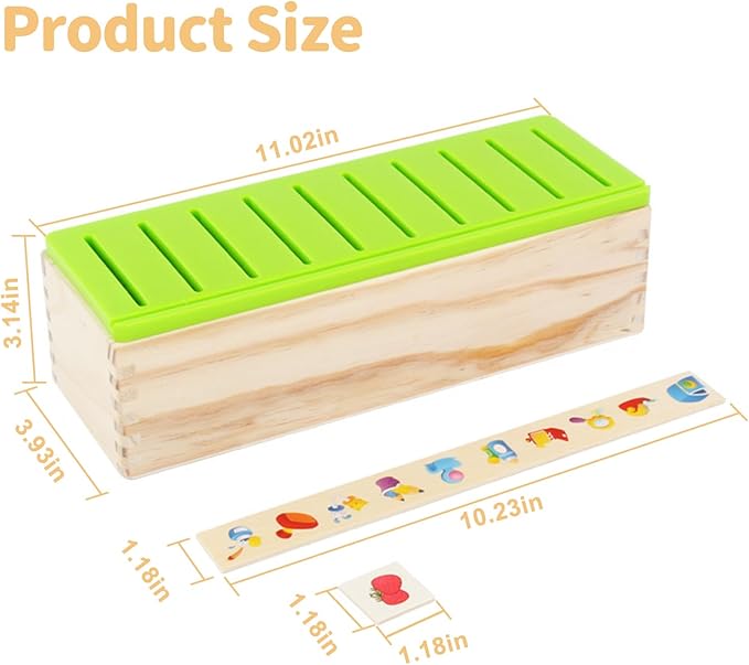 Wooden Montessori Toys for Toddlers Learning Activities Sorting Box Educational Toys Preschool Kindergarten Games Autism Toys for Girls Boys Age 3 4 5 6 Year Old Kids Birthday Gift