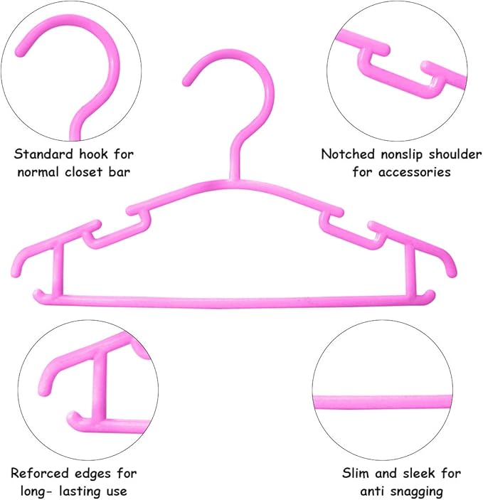 GoodtoU 60Pack Baby Clothes Hangers for Closet Plastic Small Kids Hangers Childrens Nursery Hangers Infant Hangers for Closet