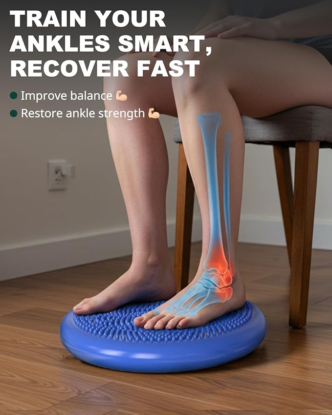 Trideer Wobble Cushion Core Balance Disc, Flexible Seating for Classroom Elementary, Wiggle Seat for Sensory Kids, Balance Pad with Inflation Pump