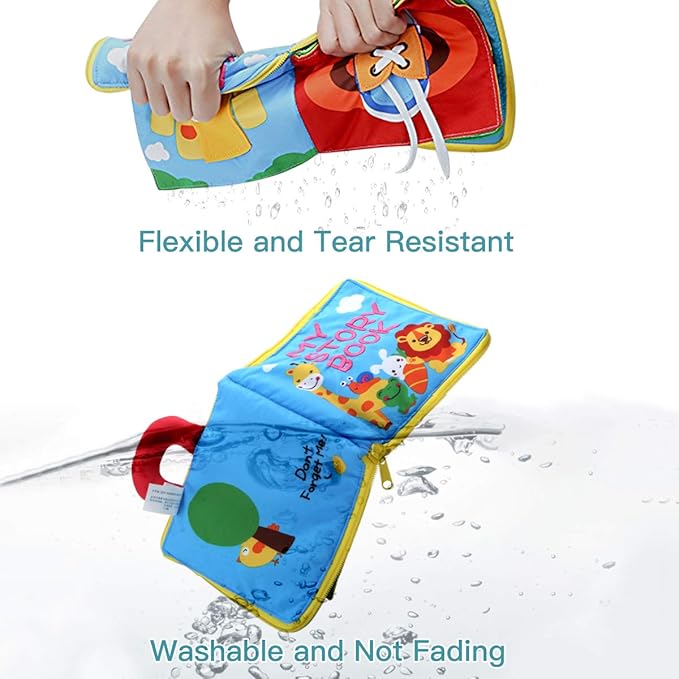 beiens Quiet Book Montessori Toys, Busy Board for Toddlers 1 2 3 4, Toddler Activities Busy Book, Toddlers Travel Toy, Sensory 3D Cloth Books for Infants Baby Boys and Girls Gift