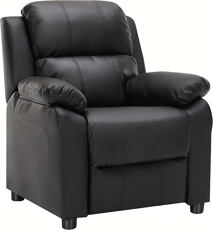 JC Home Macaron Kids Reclining Chair Leather Recliner Sofa Toddler Youth Children Child Ages 2-8