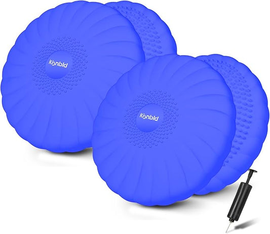 Wobble Cushion, Extra Thick Wiggle Seat for Sensory Kids, Non-slip Balance Disc with Inflation Pump for Adults Core Strength, Posture Improvement & Physical Therapy (13.5in/34cm)