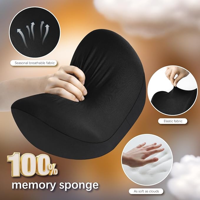 XIOQINE 2Pcs Car Neck Pillow, Ultra Comfortable Neck Pillow for Driving, Soft Car Headrest Pillow Like Clouds, Make Your Driving More Comfortable, Suitable for Driving, Traveling