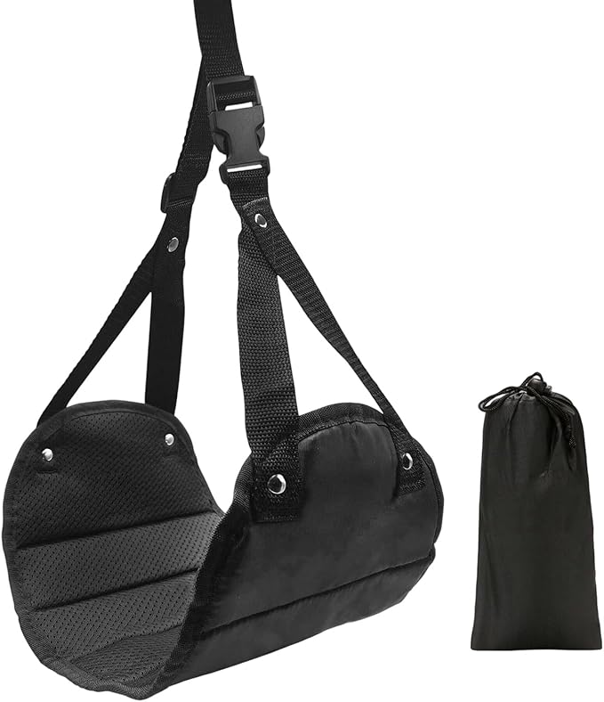 ANGESHA Portable Airplanes Foot Rest Hammock Adjustable Travel for Long Flight Comfort Relief