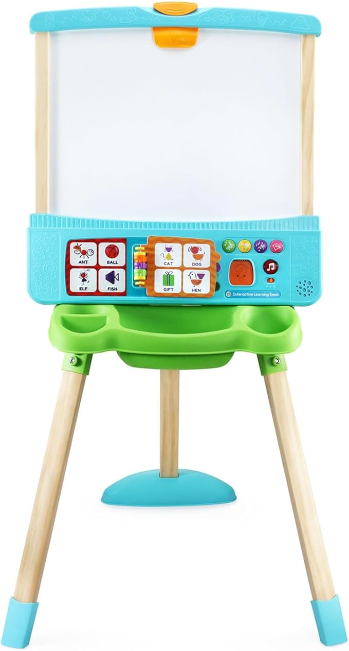 LeapFrog Interactive Learning Easel with Magnetic Chalkboard and Whiteboard for Kids Ages 3-5 (Frustration Free Packaging)