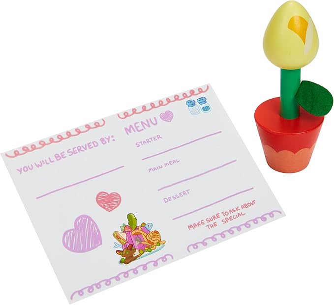 Bluey - Dine in with Bluey Set, 32-Piece Wooden Toy Set with Magic Asparagus, Plates, Utensils & More, Perfect for Role-Play & Imaginative Fun, FSC-Certified, Suitable for 3 Years & Up