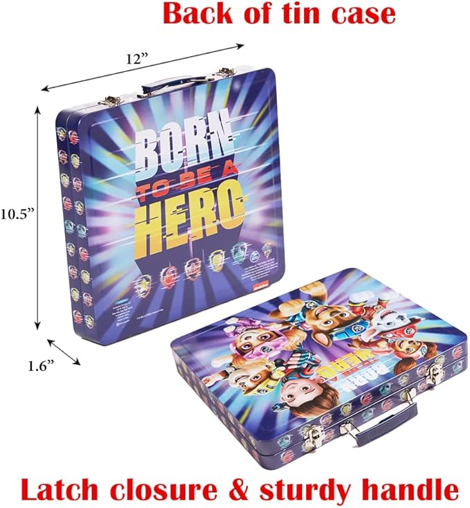 Innovative Designs Nickelodeon Paw Patrol The Movie Deluxe Activity Set with Carrying Tin, Coloring Sheets, Tattoos, Stickers, & Art Supplies