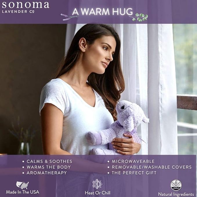 Sonoma Lavender Microwaveable Aromatherapy Pillow, Lucky The Puppy, Lavender Scented