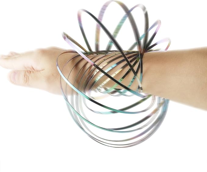 Flow Ring Kinetic 3D Spring Toy DE Kinetic Educational Magic Spring Toy for Kids and Adults Creative Gift(Color)