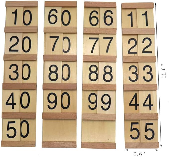 Kghios Montessori Math Toys Material for Toddlers Seguin Boards with Beads Home Edition,Montessori Seguin Boards & Beads