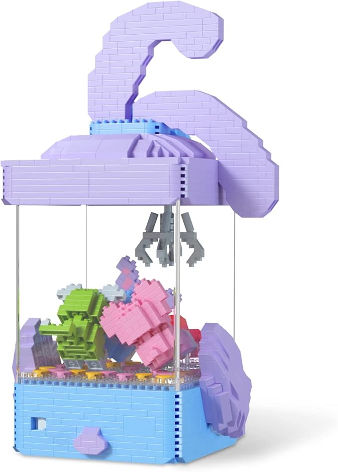 Toy Building Set Purple Doll Cute Micro Bricks Building Blocks Model Set, 1609 Pcs Collectible Ideas Teen Girl Gifts Age 14 and up, with LED Lights DIY Decoration Home