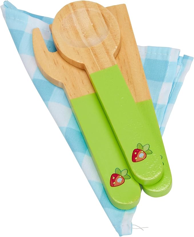 Bluey - Dine in with Bluey Set, 32-Piece Wooden Toy Set with Magic Asparagus, Plates, Utensils & More, Perfect for Role-Play & Imaginative Fun, FSC-Certified, Suitable for 3 Years & Up