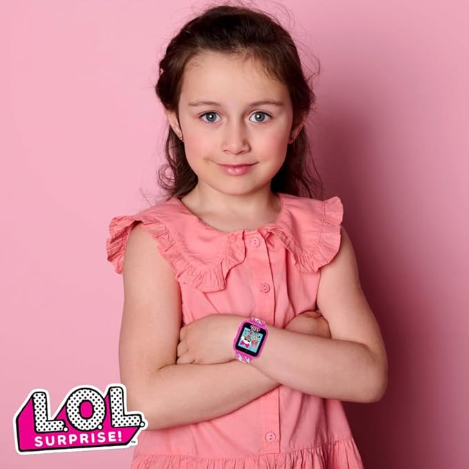LOL Surprise Kids Interactive Smart Watch with Camera, Games, Voice Recorder, Step Counter, 10 Fun Watch Faces, Alarm, Timer, and Calculator - Ideal Tech Toy for Kids