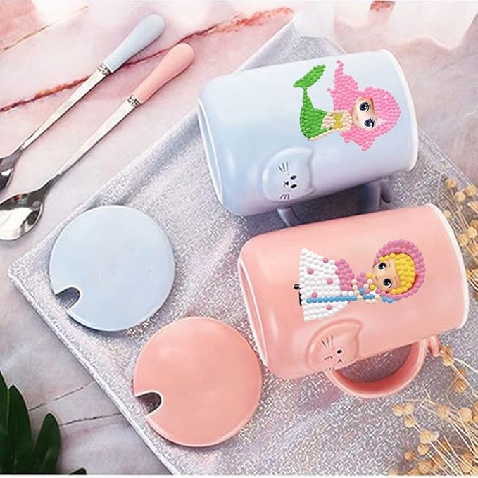 5D Diamond Craft Kits Stickers for Kids,Gem Kids' Paint by Number Kits Mosaic Sticker - Best Gifts for Girls Over Ages 6+ Easy for Kids Beginners