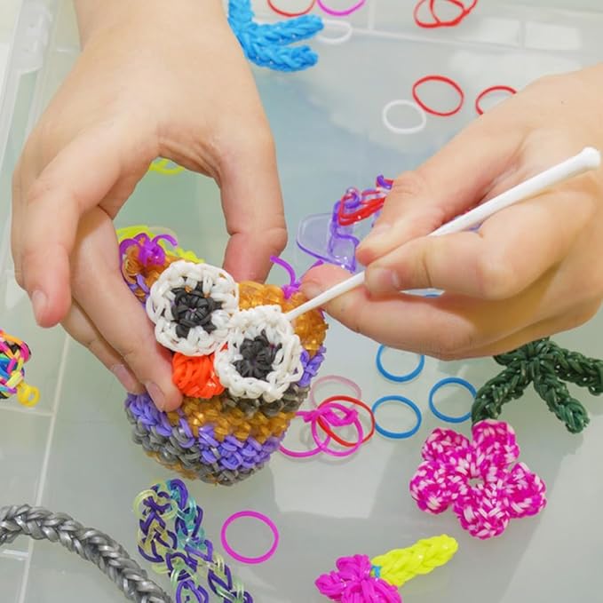 3000PCS Loom Rubber Bands Kit with 75 Clips,5 Hooks, Premium Bracelet Making Kit for Kids Weaving DIY Crafting Gift(Mix 1)