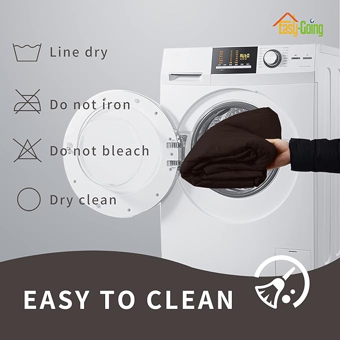 Easy-Going Sofa Slipcover Waterproof Sofa Cover Couch Cover for 4 Cushion Couch with Elastic Straps Washable Non-Slip Furniture Protector Cover for Pets, Dogs, Cat (XX-Large, Chocolate)