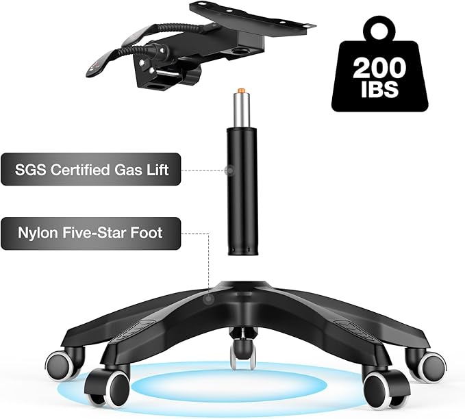 HOFFREE Massage Gaming Chair for Kids Computer Gamer Chair with Footrest and Lumbar Support Reclining PC Game Chair with Headrest for Gaming Room Green and Black