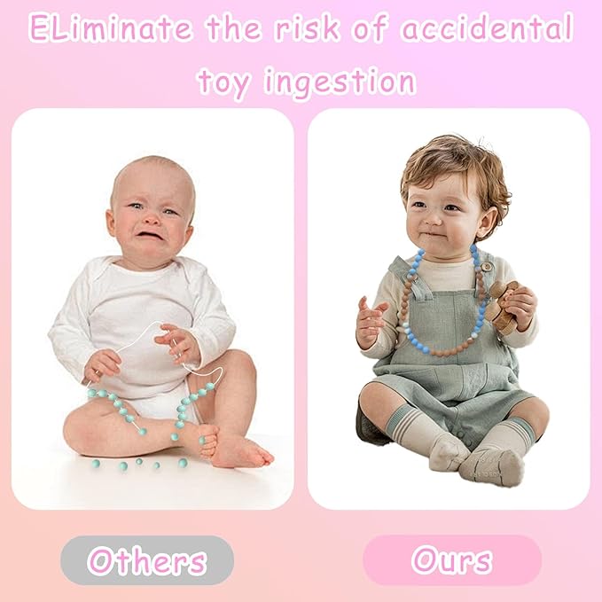 Teething Necklace for Baby,Chewing Necklace for Kids Sensory,Sensory Chew Necklaces for People with Autism, ADHD, and Fidgeting,Chew Necklaces for Sensory Kids,Teething Necklace for Mom