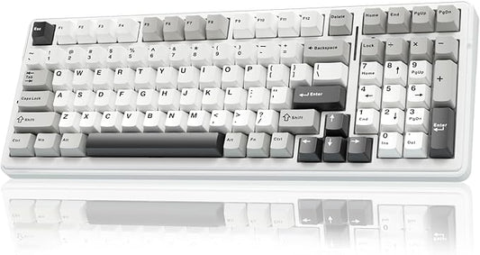 AULA F99 Wireless Mechanical Keyboard,Tri-Mode BT5.0/2.4GHz/USB-C Hot Swappable Custom Keyboard,Pre-lubed Linear Switches,RGB Backlit Computer Gaming Keyboards for PC/Tablet/PS/Xbox